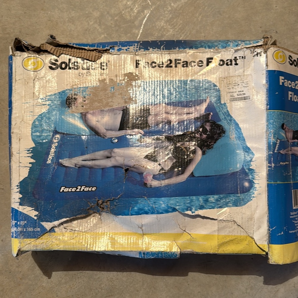 *NEW* Solstice by Swimline Face2Face Oversized Reclining Pool Float- Box Damaged - Picture 3 of 9